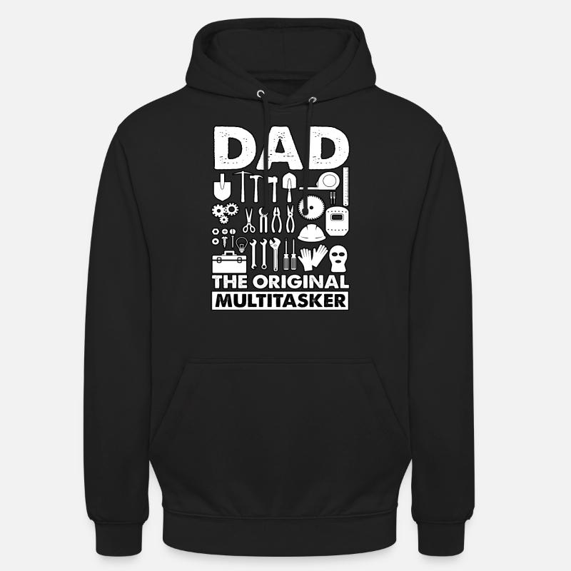Papa le premier multitâche - Sweat-shirt à capuche unisexe - noir