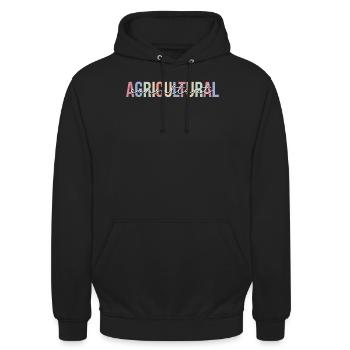 Agriculture - Sweat-shirt à capuche unisexe - noir - Devant - Alina (178cm) & Michal (187cm)