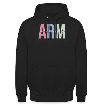 Arm wrestlers - Unisex Hoodie - black - Front - Alina (178cm) & Michal (187cm)
