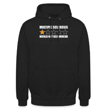 Multiple Sklerose würde MS nicht empfehlenMultiple - Unisex Hoodie - Schwarz - Vorne - Alina (178cm) & Michal (187cm)