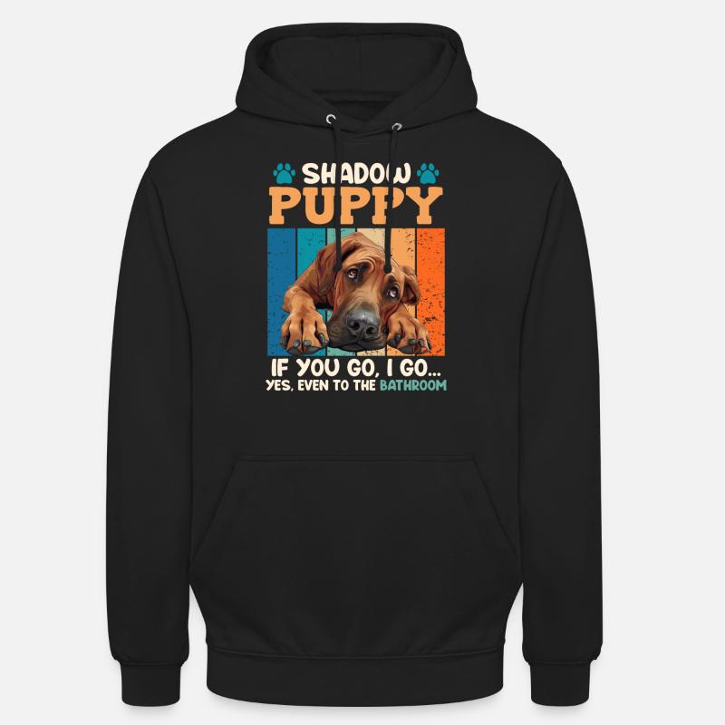 Rhodesian Ridgeback SHADOW PUPPY Propriétaire - Sweat-shirt à capuche unisexe - noir