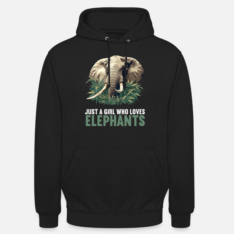 Éléphant Éléphant - Sweat-shirt à capuche unisexe - noir