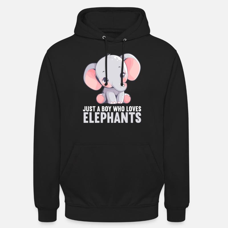 Elefanten Elefant - Unisex Hoodie - Schwarz