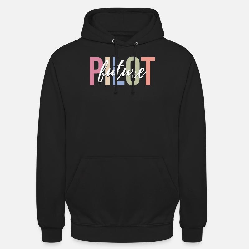 Aviation de pilote d’avion - Sweat-shirt à capuche unisexe - noir