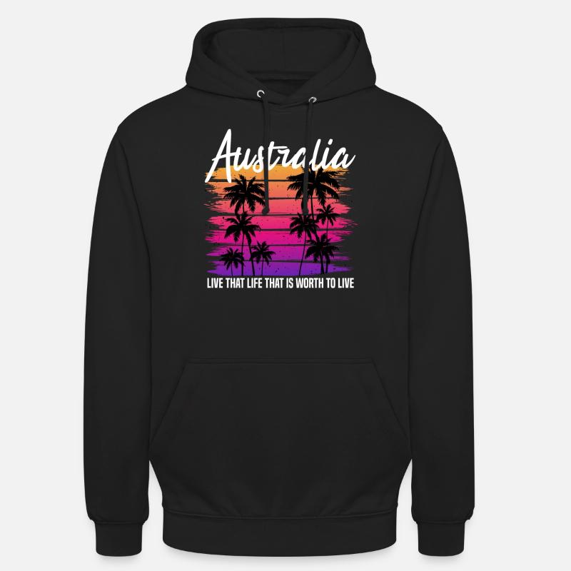 Australie Rétro - Sweat-shirt à capuche unisexe - noir
