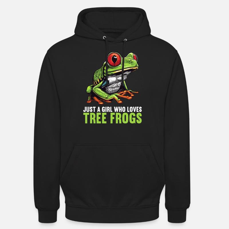 Rainette Baumfrösche Baumfrosch - Sweat-shirt à capuche unisexe - noir