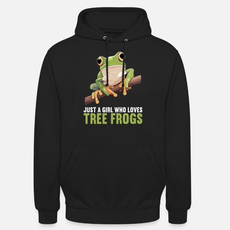 Rainette Baumfrösche Baumfrosch - Sweat-shirt à capuche unisexe - noir