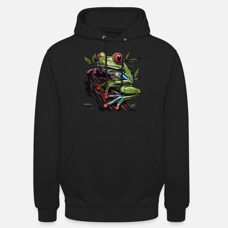Rainette Baumfrösche Baumfrosch - Sweat-shirt à capuche unisexe - noir