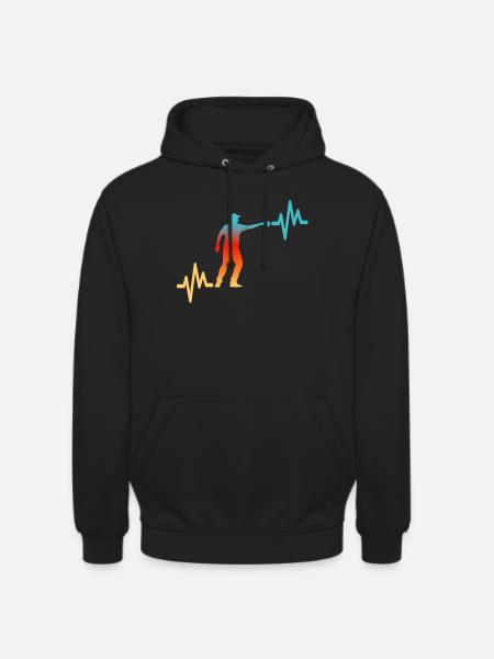 Petanque Heart Line - Unisex Hoodie - black