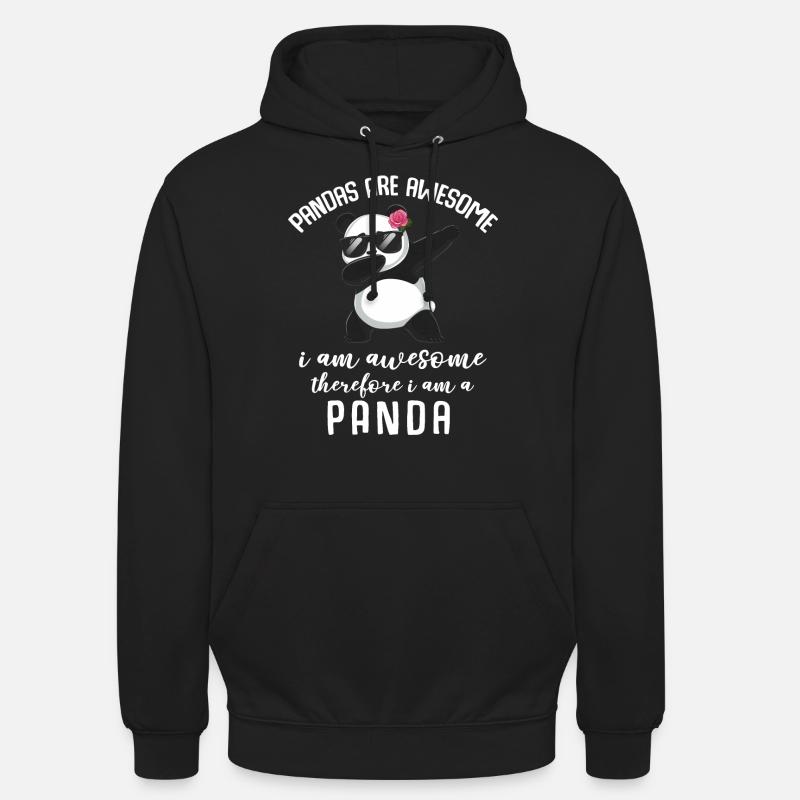 Panda Panda Ours Drôle - Sweat-shirt à capuche unisexe - noir