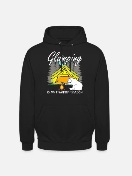 Glamping Camping Camper Hiking Tent - Unisex Hoodie - black