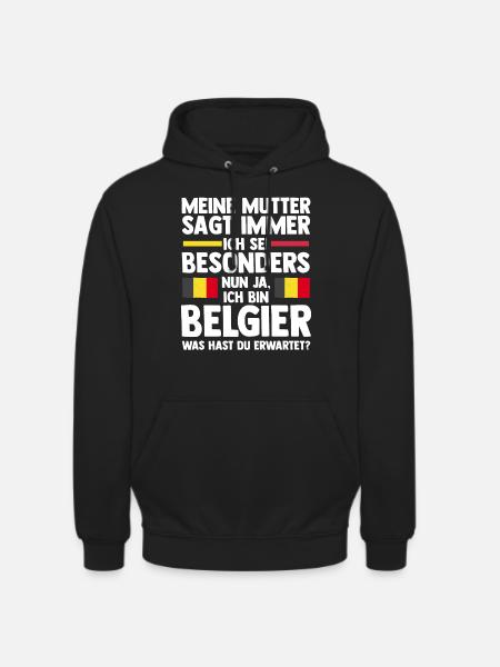 Belgian Belgian Belgium - Unisex Hoodie - black