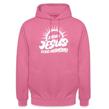 Bible croisée Jésus-Christ christianisme - Sweat-shirt à capuche unisexe - rose - Devant - Alina (178cm) & Michal (187cm)