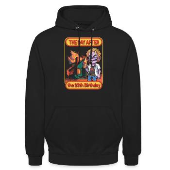 Lustige Sprüche Jahre 23. Geburtstag - Unisex Hoodie - Schwarz - Vorne - Alina (178cm) & Michal (187cm)