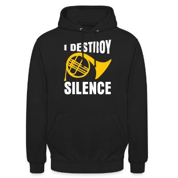 Orchestra French Horn - Unisex Hoodie - Schwarz - Vorne - Alina (178cm) & Michal (187cm)