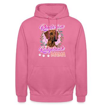 RHODESIAN RIDGEBACK MOM Dog Fan Ridgeback - Unisex Hoodie - pink - Front - Alina (178cm) & Michal (187cm)