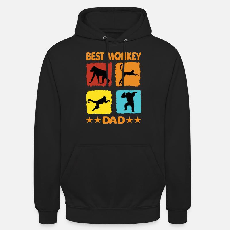 Best Monkey Dad - Unisex Hoodie - black
