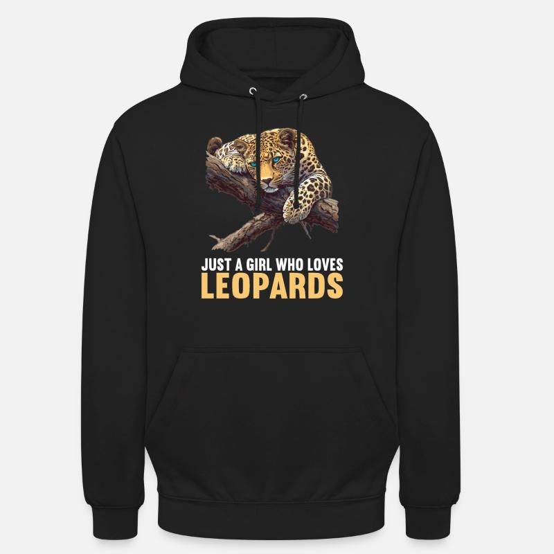 Léopard léopard - Sweat-shirt à capuche unisexe - noir