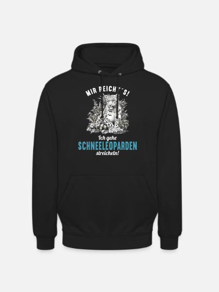 Snow Leopard Schneeleoparden Schneeleopard - Unisex Hoodie - black