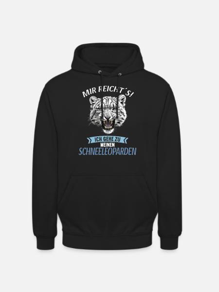 Snow Leopard Schneeleoparden Schneeleopard - Unisex Hoodie - black