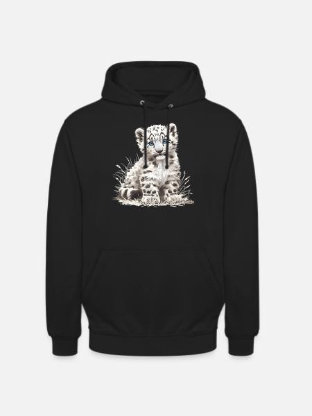 Snow Leopard Schneeleoparden Schneeleopard - Unisex Hoodie - black