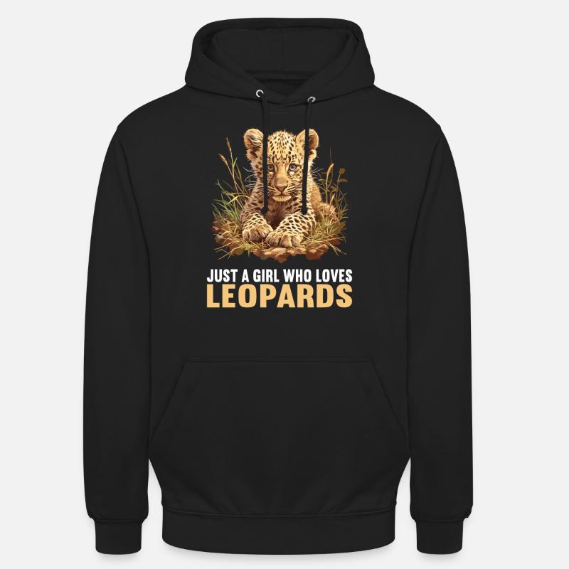 Léopard léopard - Sweat-shirt à capuche unisexe - noir
