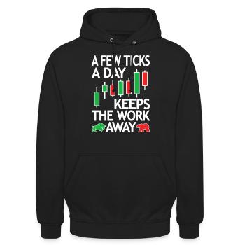 Futures Trader, Futures Trading, Daytrading - Unisex Hoodie - Schwarz - Vorne - Alina (178cm) & Michal (187cm)