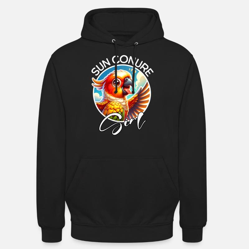 Fille Conure du Soleil - Sweat-shirt à capuche unisexe - noir