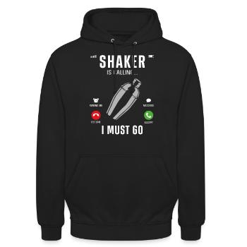 Bartender Mixologist Phone Display - Unisex Hoodie - Schwarz - Vorne - Alina (178cm) & Michal (187cm)