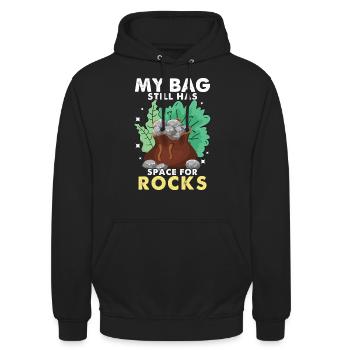 Minéral de chasse aux roches - Sweat-shirt à capuche unisexe - noir - Devant - Alina (178cm) & Michal (187cm)