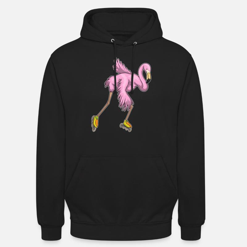 Flamingo Inline skating Rollschuhe - Unisex Hoodie - Schwarz