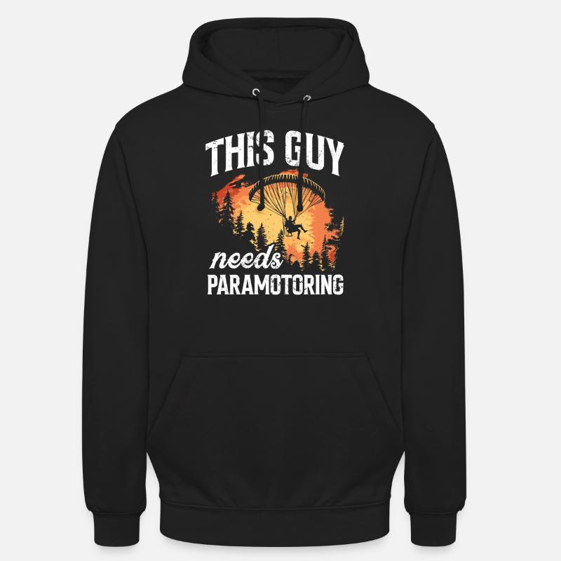 Paramoteur paramoteur - Sweat-shirt à capuche unisexe - noir