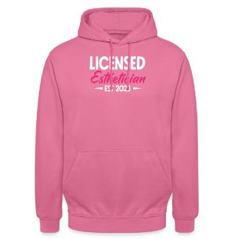 Skin Care Beautician Cosmetics - Unisex Hoodie - pink - Front - Alina (178cm) & Michal (187cm)