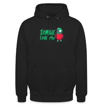 Zombie Zombie-Jäger Zombieapokalypse Geschenk - Unisex Hoodie - Schwarz - Vorne - Alina (178cm) & Michal (187cm)