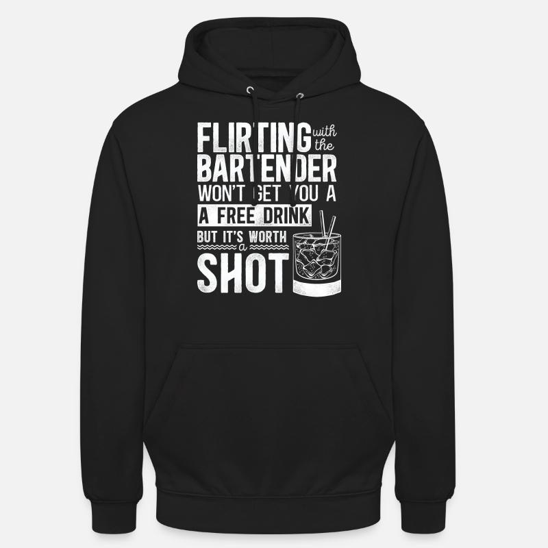Bartender Mixologist Flirting With - Unisex Hoodie - black