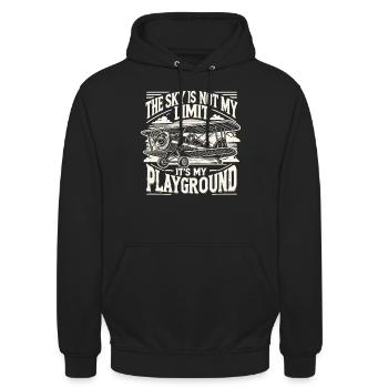 Pilot, Pilotin, Flugzeug, Flieger, Flugschule - Unisex Hoodie - Schwarz - Vorne - Alina (178cm) & Michal (187cm)