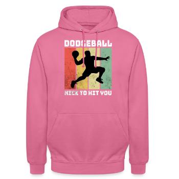 Dictons de ballon chasseur - Sweat-shirt à capuche unisexe - rose - Devant - Alina (178cm) & Michal (187cm)