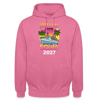 Birthday Cruise Squad 2027 - Unisex Hoodie - Pink - Vorne - Alina (178cm) & Michal (187cm)