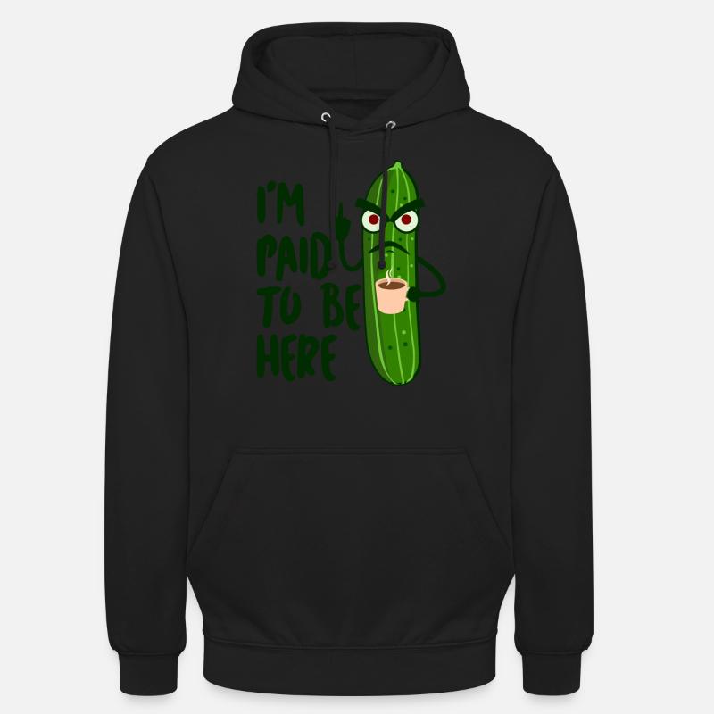 Concombre Grumpy Café du Majeur - Sweat-shirt à capuche unisexe - noir