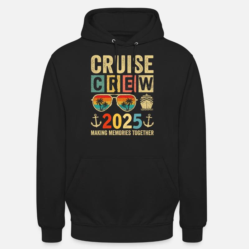 Équipage de croisière 2025 - Sweat-shirt à capuche unisexe - noir