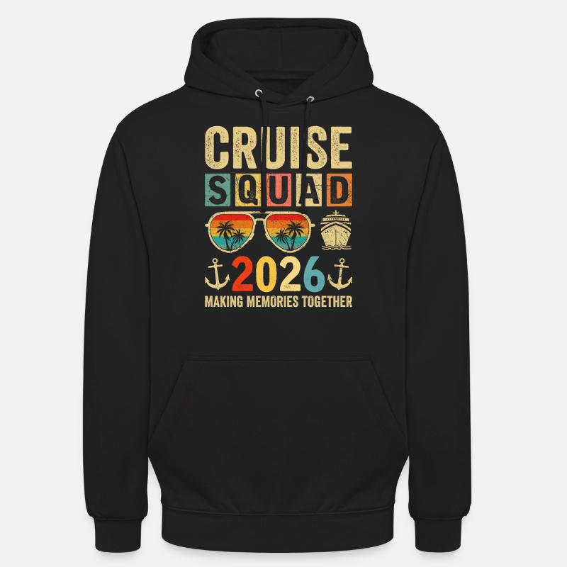 Escouade de croisière 2026 - Sweat-shirt à capuche unisexe - noir