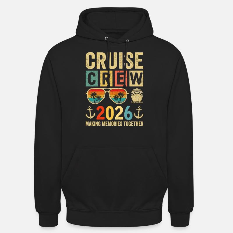Équipage de croisière 2026 - Sweat-shirt à capuche unisexe - noir