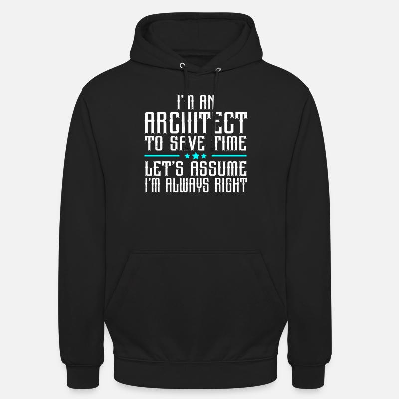 Architecte Architecture - Sweat-shirt à capuche unisexe - noir