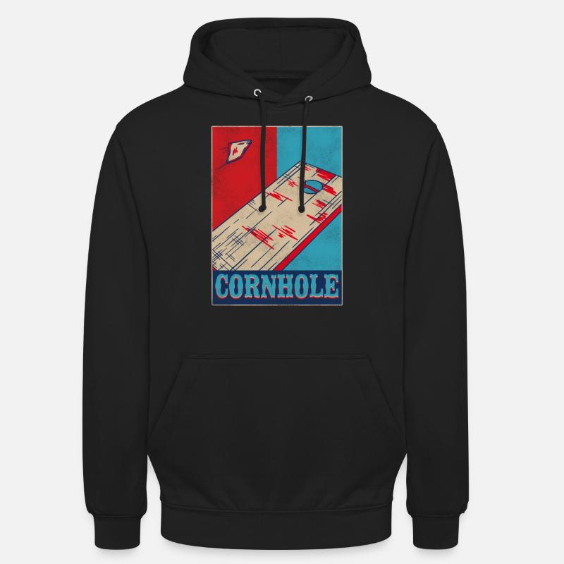 Cornhole Team Bean Bag Player - Unisex Hoodie - black