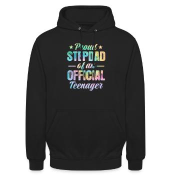 Teenager Teenie Teen Teens Teeny Geschenk - Unisex Hoodie - Schwarz - Vorne - Alina (178cm) & Michal (187cm)