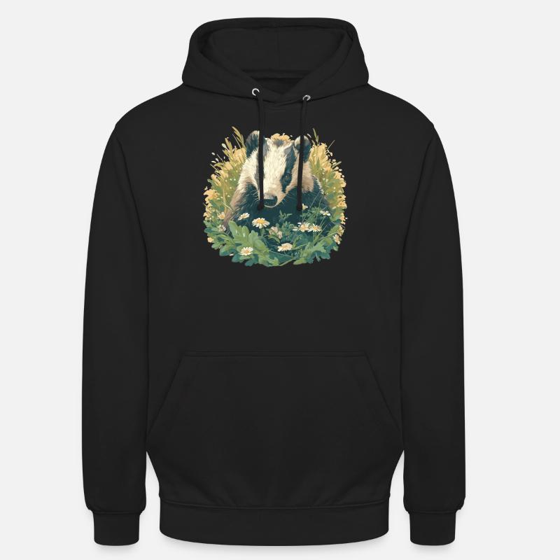 Blaireau Dachse Dachs - Sweat-shirt à capuche unisexe - noir