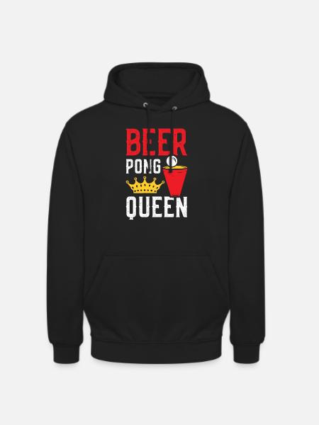 Beer Pong Queen - Unisex Hoodie - black