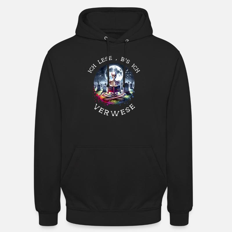 La lecture est mon hobby - Sweat-shirt à capuche unisexe - noir