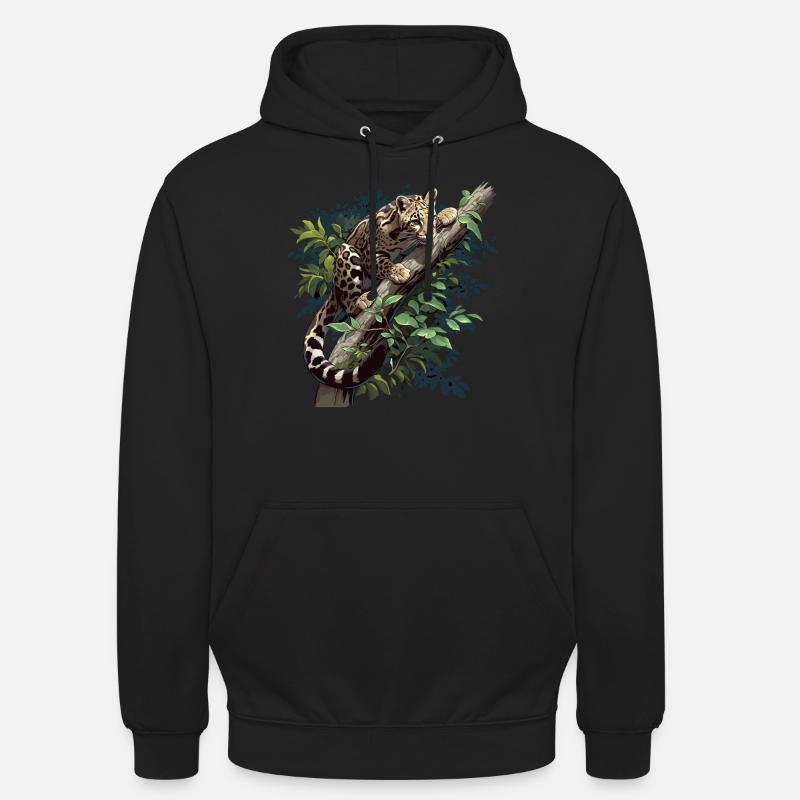 Nebelparder nébelpard néopard nébuleux - Sweat-shirt à capuche unisexe - noir