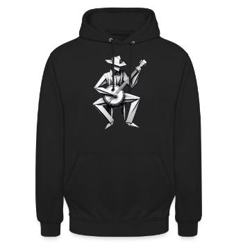 Origami Grue en papier Culture japonaise Bluegrass - Sweat-shirt à capuche unisexe - noir - Devant - Alina (178cm) & Michal (187cm)